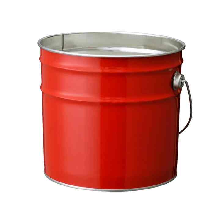 カラー下げ缶 赤 バケツ