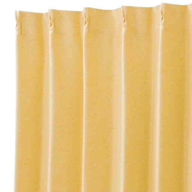 お好みサイズカーテン ノーチェ イエロー（幅-100/丈90-170cm）