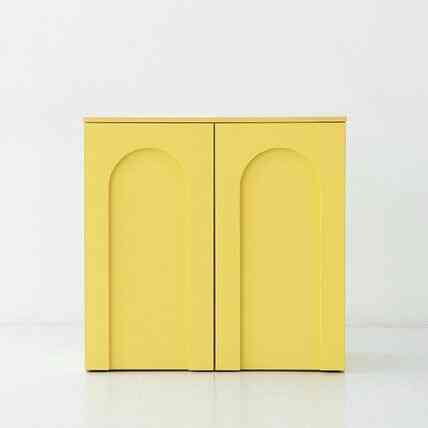 FIKK アーチ型 シンプル イエロー キャビネット