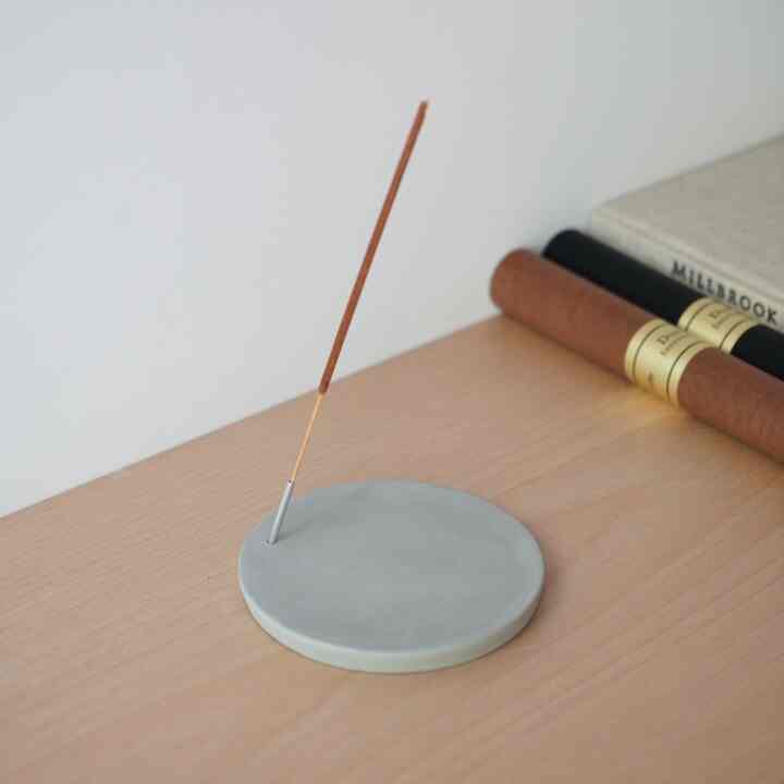 お香立て インセンスホルダー(皿形) コンクリート製