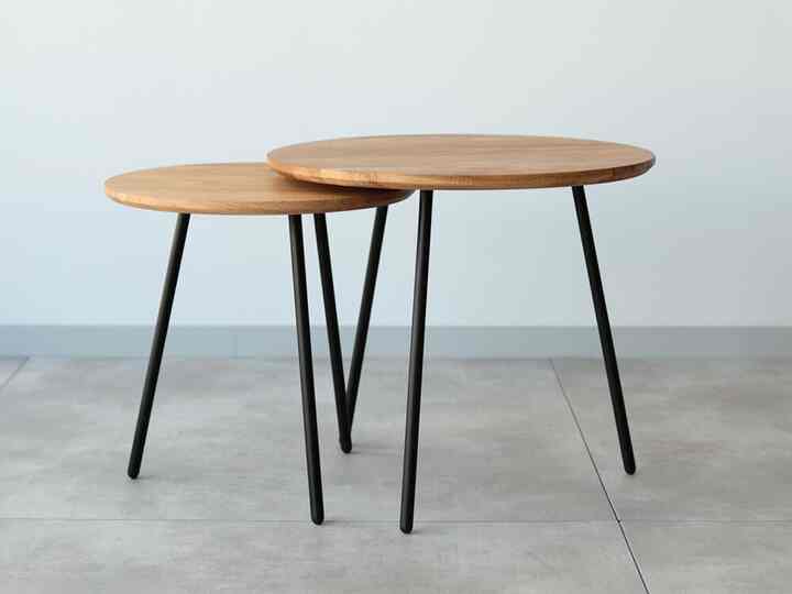 ネストテーブル 大小テーブルセット木製