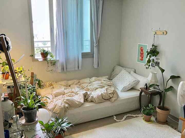 ナチュラル ボックスシーツ［2サイズ］を使ったコーディネート 1