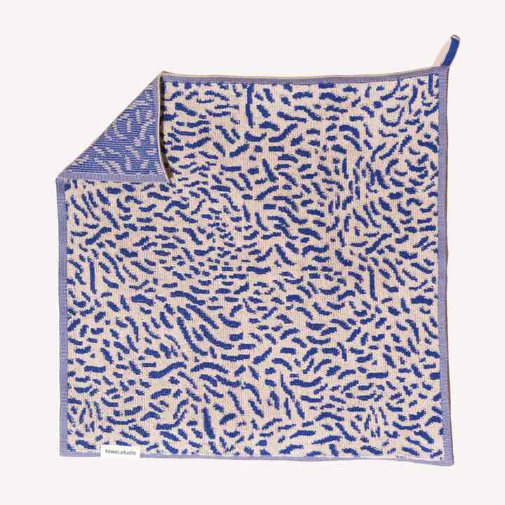 Worm Guest Towel Electric Blue ハンドタオル