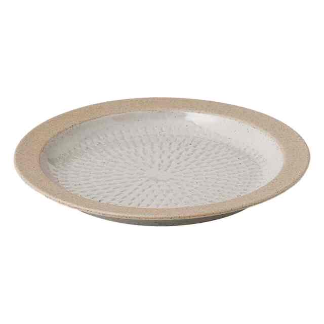 ラウンドプレート(丸皿 18cm とびかんな)［2色］