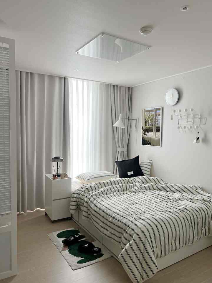 Deep sleep ストライプ カバーのいらない布団セット［7色・2種・3サイズ］を使ったコーディネート 1