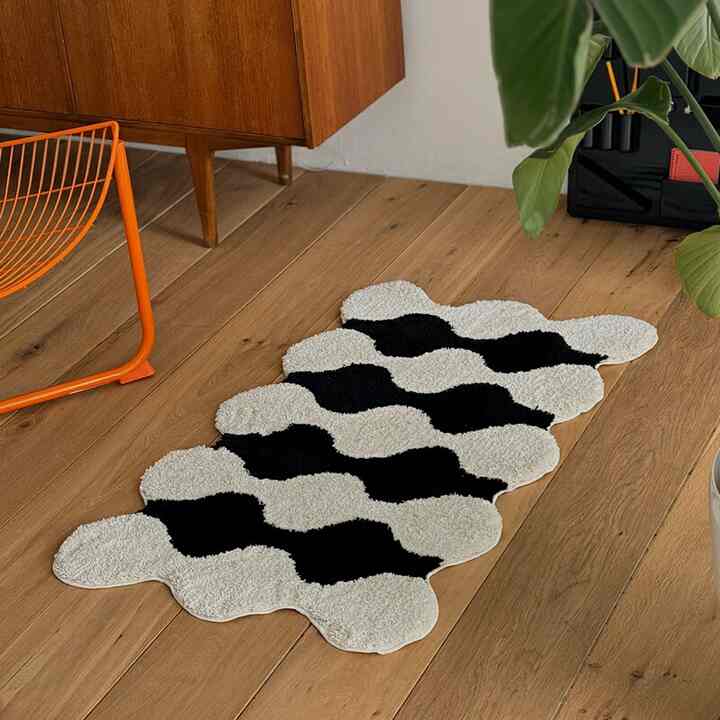 dot モノトーン デザインラグ 40cm×70cm / 60cm×105cm