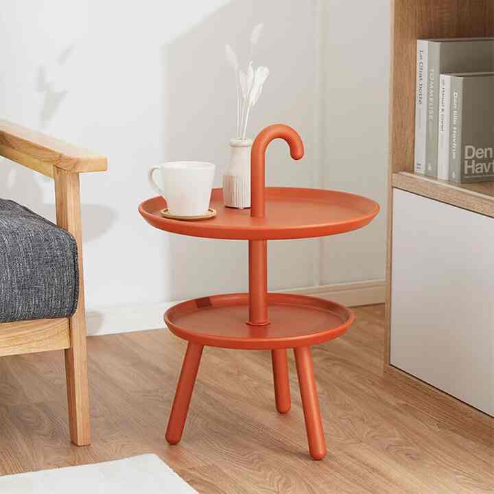 北欧風トレイテーブル 幅42 丸テーブル［3色］