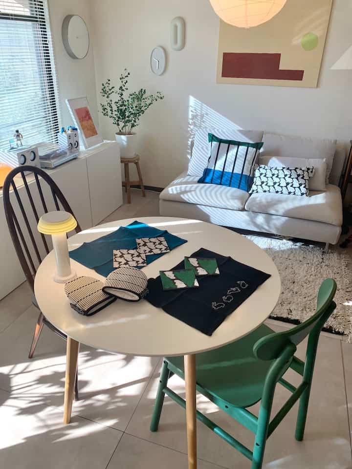 kittybunnyponyのファブリックでいつもより
少し遊び心を足したお部屋に🐰💚
#kittybunnypony #ファブリック #韓国インテリア #賃貸 #賃貸マンション #模様替え