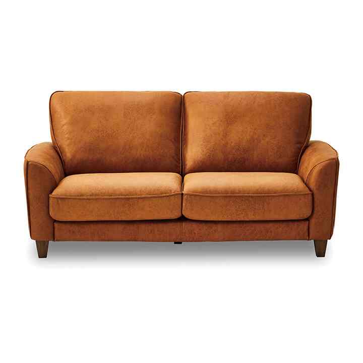 ベルトーネ 2人掛けソファ 幅164cm レザーテックス キャメル［19色・3種］