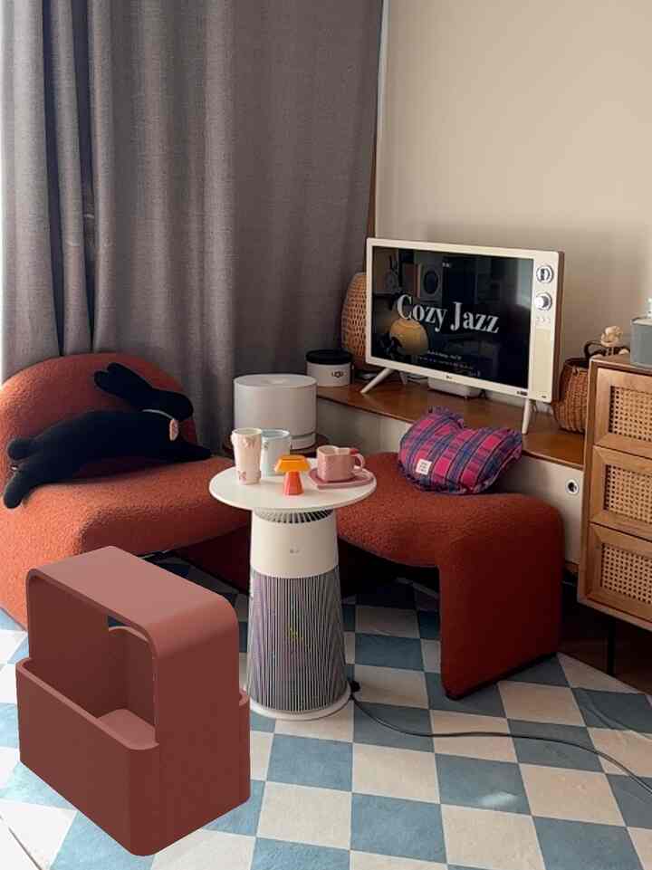 ヨランスツールがあれば、どうかしてAR配置してみました。
大きさも色もすごいと思います〜
あらかじめこんなことを見ることができるのでとても良いです！  #홈카페인테리어 #맞팔 #AR