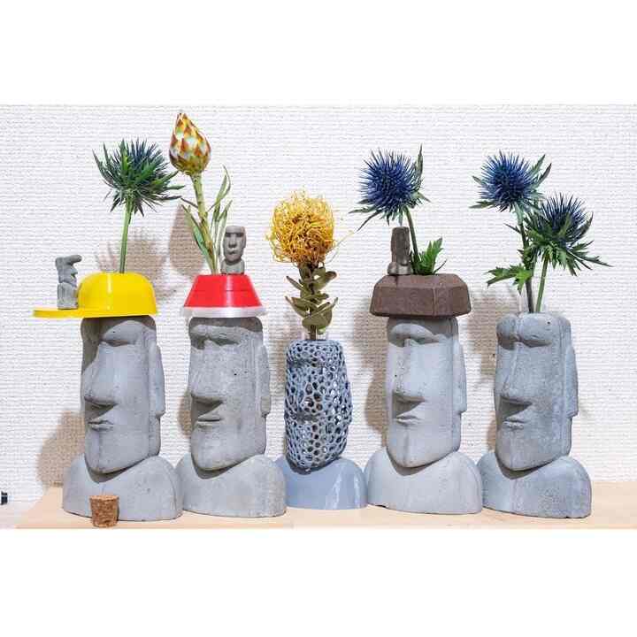 モアイ一輪挿し ver1