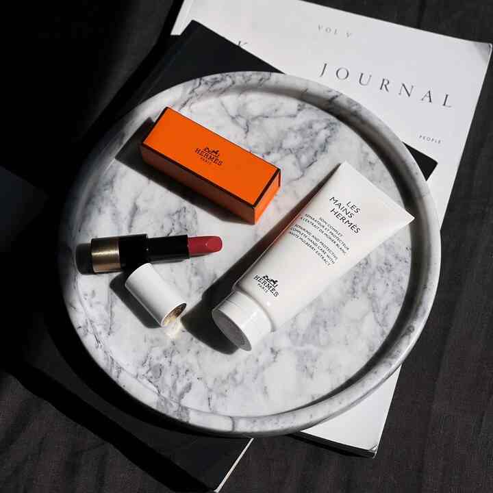 天然大理石ラウンドトレイ