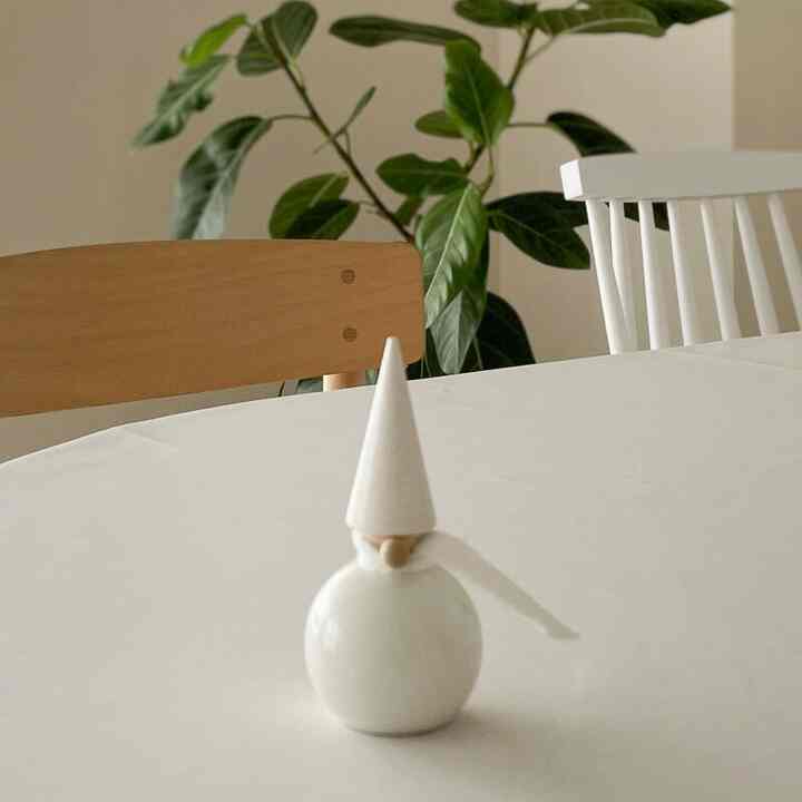 木製 つや サンタ ホワイト S H11cm