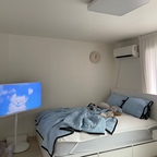 파랑은 우리집 퍼스널 컬러가 아니라 생각했는데 이렇게 예쁘기 있기,,?🩵 
#침실 #침실인테리어 #침대 #침구추천 #침구세트 #침구인테리어 #침구스타일링 #쿨톤 #침실스타일링 #1인가구 