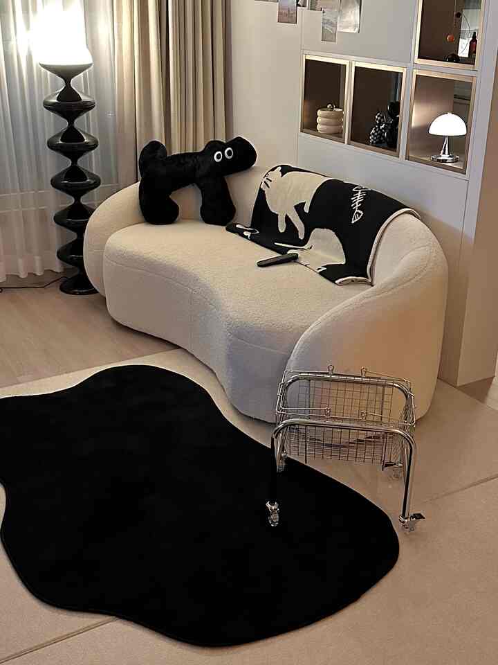 猫 両面 ニット ブランケット［2色・3サイズ］を使ったコーディネート 1