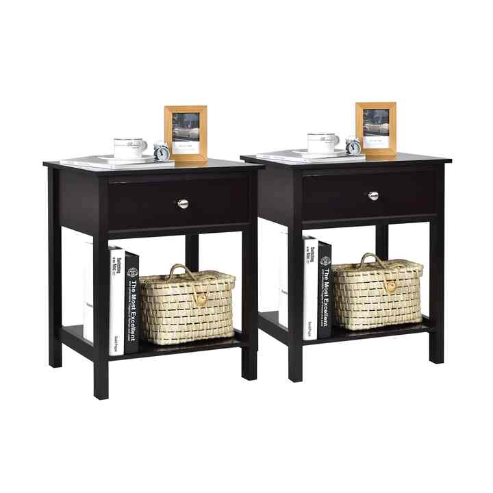 ナイトテーブル サイドチェスト 2個