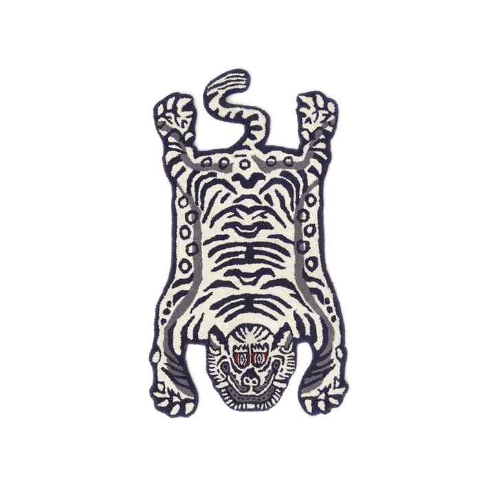 Tibetan Tiger Rug "White / Small" チベタンタイガーラグ