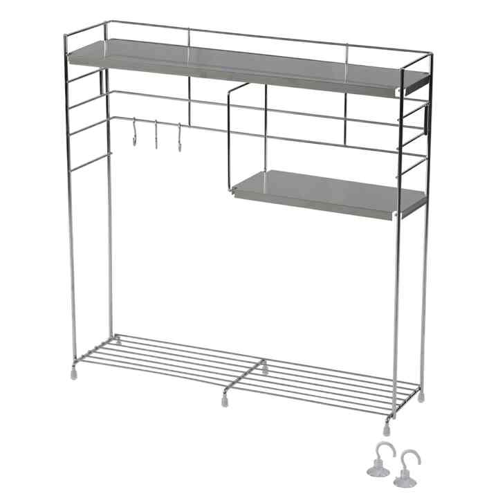 ステンレス天板キッチンラック［2色］