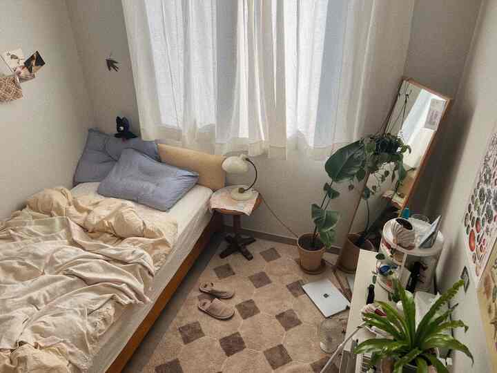 ナチュラル ボックスシーツ［2サイズ］を使ったコーディネート 2