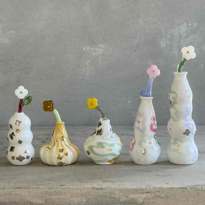 flower vaseとお花セット［5種］