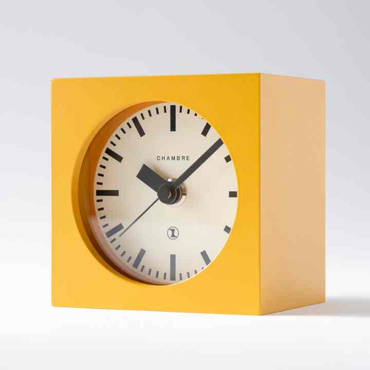 BLOCK DESK CLOCK MUSTARD