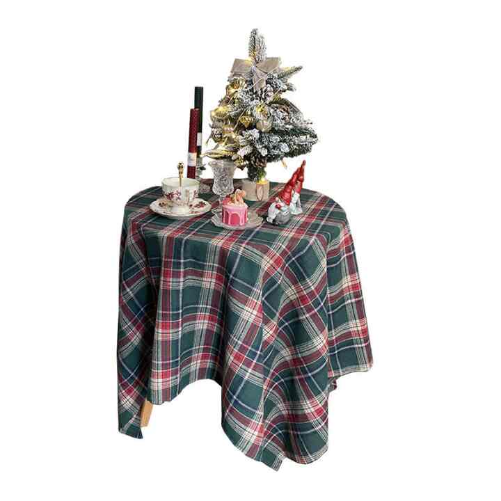 RED AND GREEN PLAID TABLE CLOTH［6サイズ］