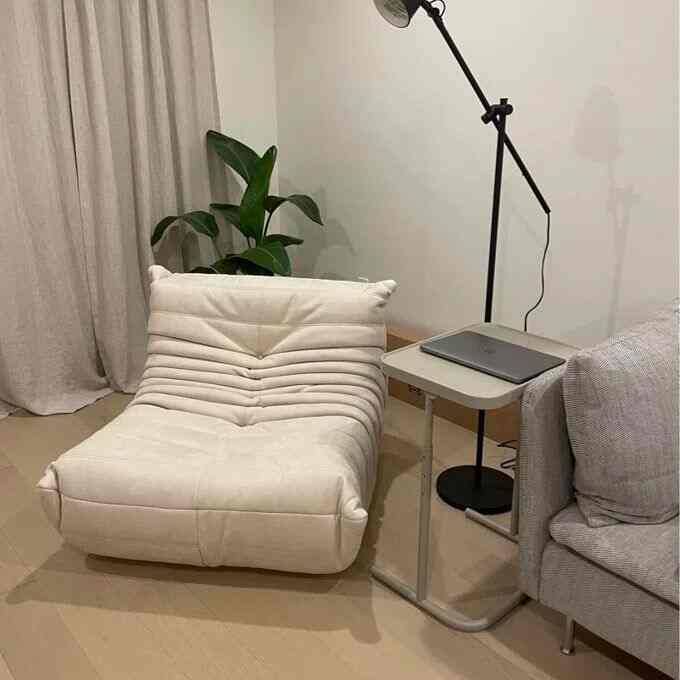 My happy place with my favorite people! ❤️✨ Enjoying cozy moments and laughter with family here. #FamilyTime #CozyCorner #HomeIsWhereTheHeartIs #LoungeChair #ModernInterior #FloorLamp