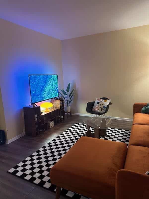 Stepping into the charm of mid-century modern style! ✨🛋️ Loving the clean lines and timeless aesthetics of this interior. #MidCenturyModern #InteriorDesignGoals #Hermanmillerdupes #Hermanmillertable