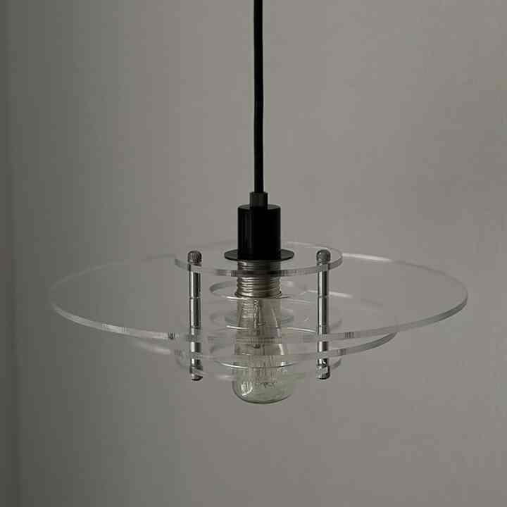 クリア フラットレイヤーシェード ペンダントライト 口金E17［2サイズ］