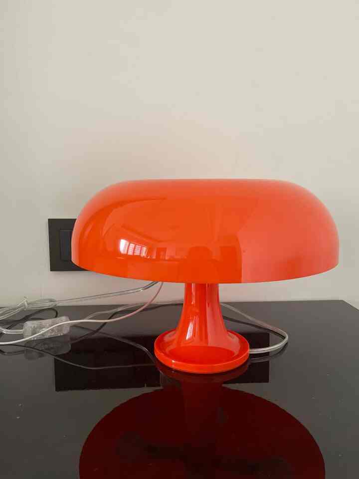 Bringing warmth and vibrancy to my space with this colorful orange mood lamp! 🍊✨ #MoodLighting #ColorPop #MushroomLamp #MidCenturyModern #RetroDesign