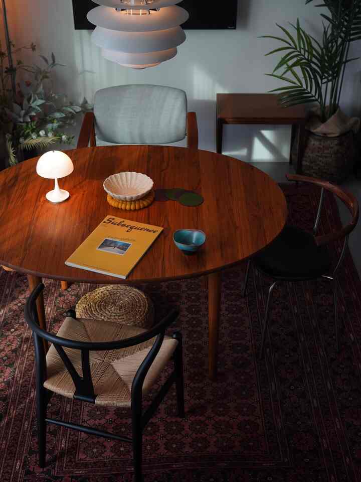 #ダイニングテーブル #ダイニングチェア #ラウンドテーブル #チーク材 #CH337