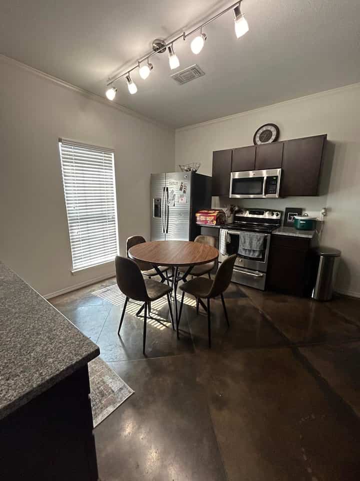 Modern and contemporary looking. Great for a small space. Sturdy and built well. Assembled by one person in approximately 30 minutes. We paired it with modern chairs from Amazon as well.
#KitchenGoals #HomeSweetHome #WoodenVibes #DiningTable #ModernKitchen #IndustrialStyle