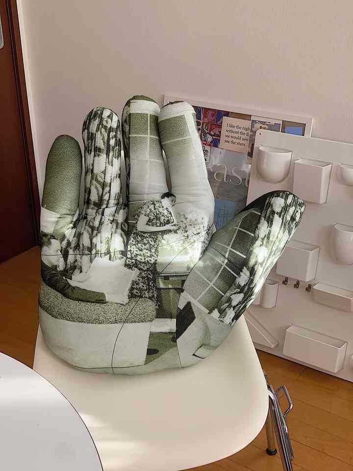 誕生日に買ってもらった
手のクッション🖐️

sサイズでも存在感があって
フォト柄も可愛くてお気に入り💘

#クッションインテリア #インテリア小物 
