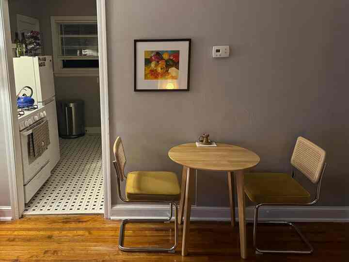 This light wooden coffee table set in the hallway adds charm and functionality to our space. Perfect for displaying books and decor! #HomeEntrance #HallwayStyle #WoodenElegance