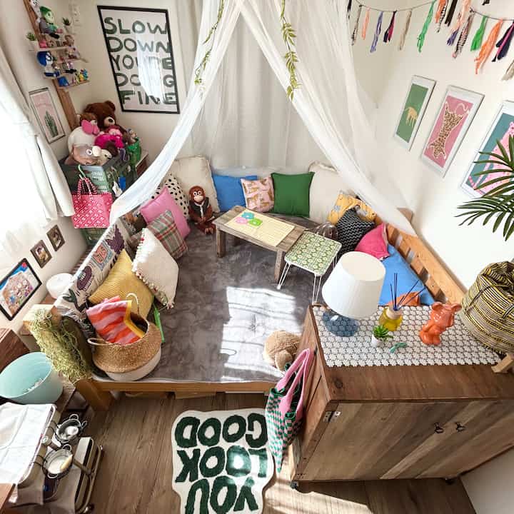 #カラフル #カラフルインテリア　#IKEA #子供部屋 #ダイソー #セリア　#SHEIN