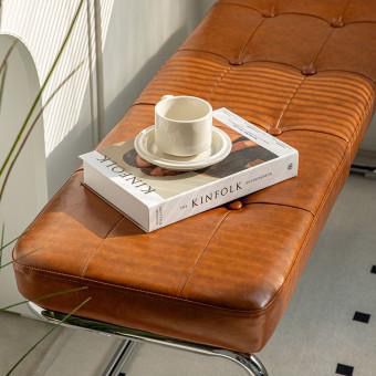 Buttoned Leather Bench user photo
