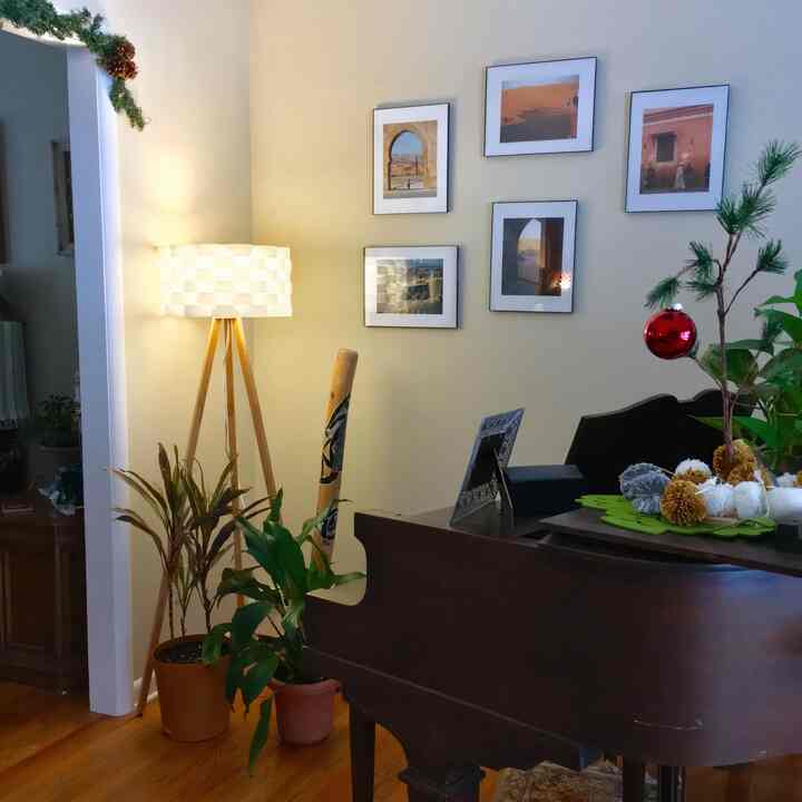 Creating the perfect ambiance with my floor lamp and grand piano! 🎹✨ Music and light, a match made in heaven. #PianoLove #HomeDecor