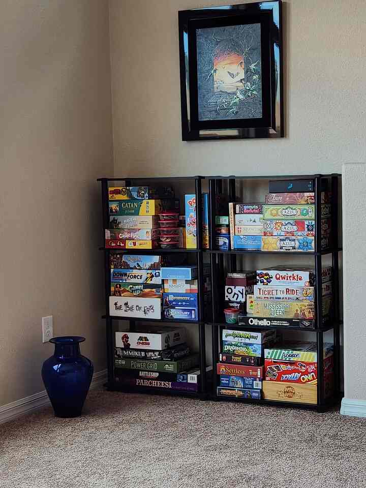 Finally got my own board game storage! Game night just got a whole lot more organized! 🎲✨ #BoardGameLife #OrganizationGoals