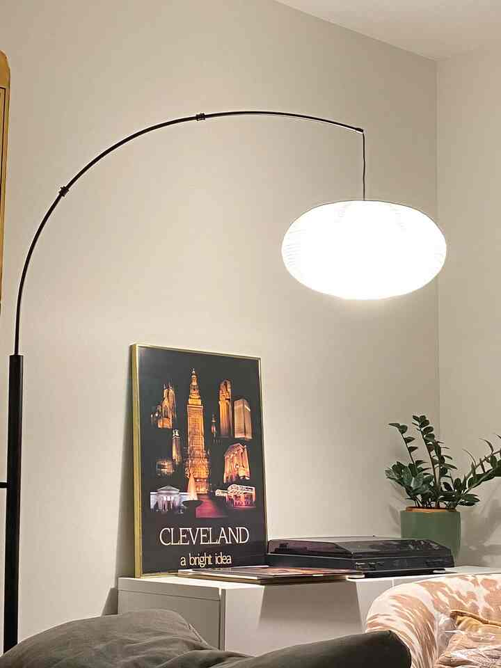 Setting the mood with my sleek modern floor lamp! It's the perfect blend of style and ambiance. ✨🖤 #ModernDecor #LightingGoals