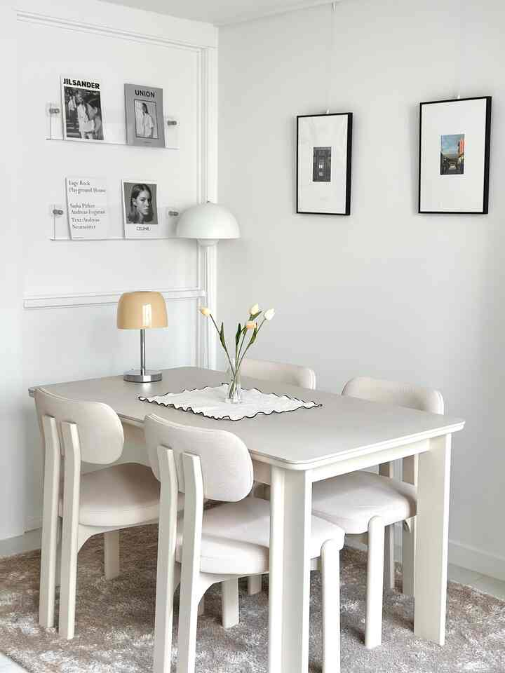 #오감리뷰 This is a review after receiving the product through the program and styling it myself.

A new family member came to our house in the new year🤎

I used a round table, but this time, I got a good opportunity to use the Camilla Tongceramic Table Set!

The round table can be used for 4 people, but
it was too narrow when I put various foods on it,
so it was inconvenient to use when guests came to the house🥲

The Camilla Tongceramic Table Set is for 4 people,
but it is a 1400 size, so it is just the right size for 4 people to sit on,
and it is easy to put various types of food on it, so I am very satisfied!

I am one of those who really likes warm-toned interiors, so I fell in love with the luxurious and pretty colors as soon as I received it🫢

This durability at this price is a really great product!! Since it is a set product including a table and chair, the design itself is unified, so it looks more luxurious and neat. 💡

💌 Design
The table and chairs are made of a solid wood frame and have a soft ivory color, so they really match my home interior. ✨ A design that creates a much more sophisticated atmosphere using a porcelain ceramic top!!

It is matte, so there is less worry about scratches, and it is a product that boasts high durability and heat resistance!

Both the wood and ceramic tops are safely made with rounded corners, so I think it can be used safely in a house with children. 🫶🏻

The chair back is also rounded, so it is comfortable to sit on for a long time, and the wooden frame makes the seat stable without shaking. 🖤

💌Size
Total size: width 1400x length 800x height 730 (mm)

The product I am using is the Camilla Tongceramic Table Set for 4 people, size 1400, which is the perfect size for a 24 pyeong apartment!

💌Convenience
It is made of a solid wood frame, so it supports the table top stably and does not shake, so it is less exposed to noise! And the chair and table bottom are finished with noise-absorbing finish, so it is really convenient because it does not make a smooth pushing or dragging sound when moving the table👍🏻

💌Management method
The porcelain ceramic table top is resistant to contamination, so even if you spill something like kimchi juice, you can wipe it off with a wet tissue without a trace! Ceramic is also resistant to scratches, so I don't have to worry about my nephew coming over to my house and scratching the tabletop😂

If you're having trouble with your dining table, please refer to this
Let's use a pretty dining table like us in the new year!🫧

#Design #색상 #세라믹상판 #고급진 #낮은가격
#Dining table set #카밀라 #통세라믹식탁 #세라믹식탁
#Pretty dining table #4인용식탁 #예쁜가구 #집꾸미기 #맞팔
#Our house today #콘수프기록 #웜톤인테리어