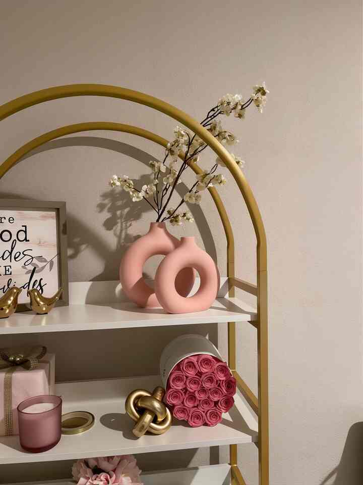 Bringing a pop of color and charm to my space with this cute pink organization shelf! Perfect for keeping everything tidy and stylish. 💖✨ #OrganizationGoals #HomeDecor