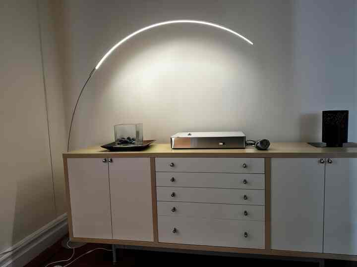 Enhancing my space with a sleek white sideboard and a modern floor lamp! Perfect for style and functionality. ✨🛋️ #HomeDecor #InteriorStyle