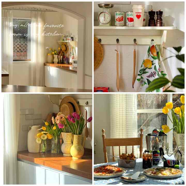 ＃2月ネカット＃コンスープ記録＃チュンヒのキッチン2月の私たちの家🏠。

もう春が来たようだった.. 
＃今日のシーンの写真で撮った2月の私の家の4つのカット！ 

今日は花の市場で白いガーベラとマンゴーのチューリップを買った。 
やっぱり！気に入ってますね。

暖かい午後です..
ゆったりとした金曜日になりましょう！

。

＃庭がある家＃一戸建てインテリア＃二階建て＃九玉＃ロマンダムキッチン
＃キッチン＃キッチンインテリア＃キッチン飾り＃今日のガーデン＃
＃ホームカフェ＃ホームパーティー＃ホームカフェゾーン＃テーブルボ＃テーブルウェア＃グリッドウィンドウ 
＃ビンテージインテリア＃ヨーロッパの感性

