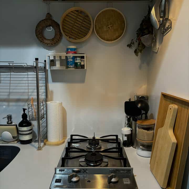 キッチン周りはシルバーと木で揃えるのが好き🪵🩶
#一人暮らし #キッチン #賃貸キッチン #1K #キッチン小物 