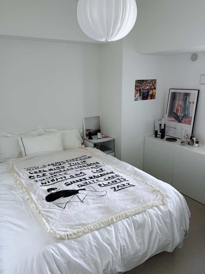 Tounouのブランケットをベッドに置いてみても
可愛すぎる🙆‍♂️
#Ohouseshopping #tounou #ブランケット 