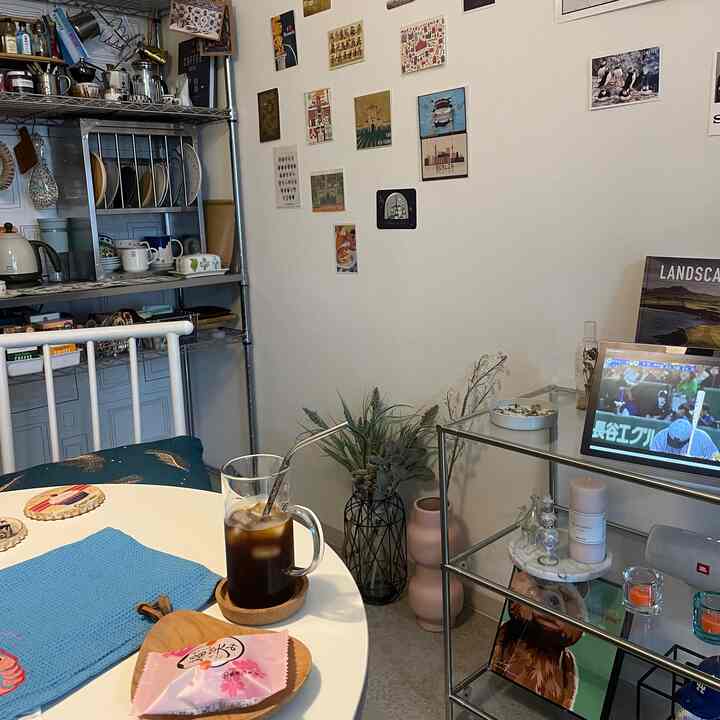 おやつTIME🌸　#カフェテーブル #モジュールラック