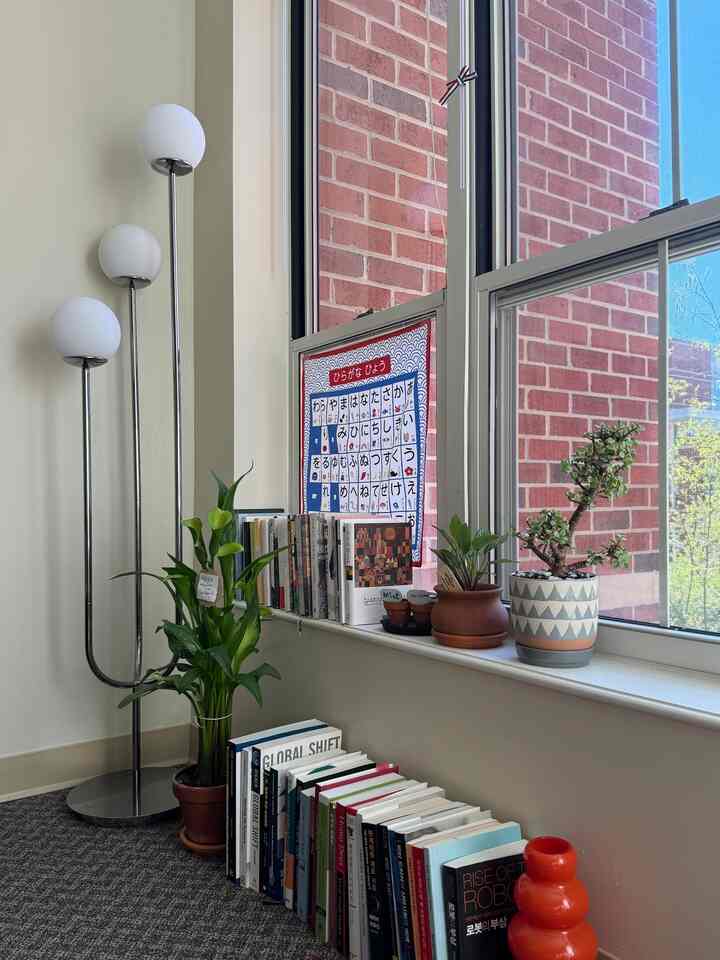 with my new plant from Charleston 
🪵🪴🌱

#livingroom #livingroominterior #plants #planterior #books #vase #floorlamp 
#modern #moderninterior