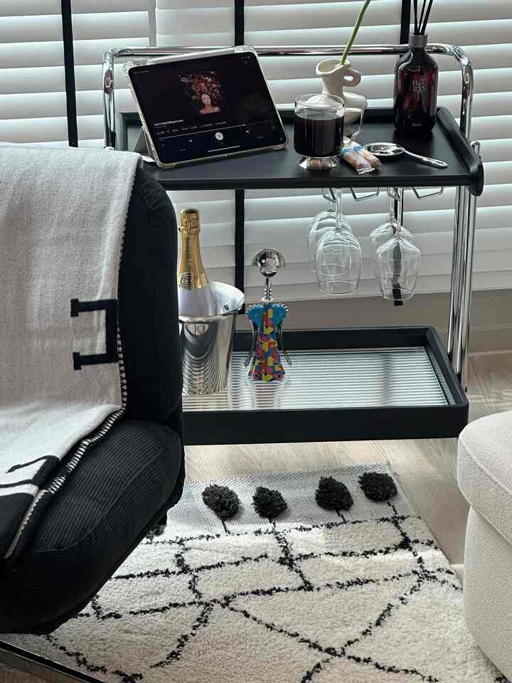 Tagged posts featuring Antique Wood Trolley with Glass Rack 1