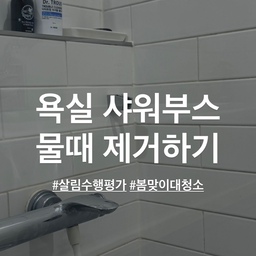 #살림수행평가 #봄맞이대청소
오늘은 봄맞이 대청소로
욕실 유리샤워부스 물때 제거를 했어요.
오래된 유리를 새 유리로 만드는 꿀팁 알려드릴게요!
2번까지만 해도 물때제거는 완벽한데,
물때 안끼도록 유지하고 싶다면 4번까지 진행해주세요
