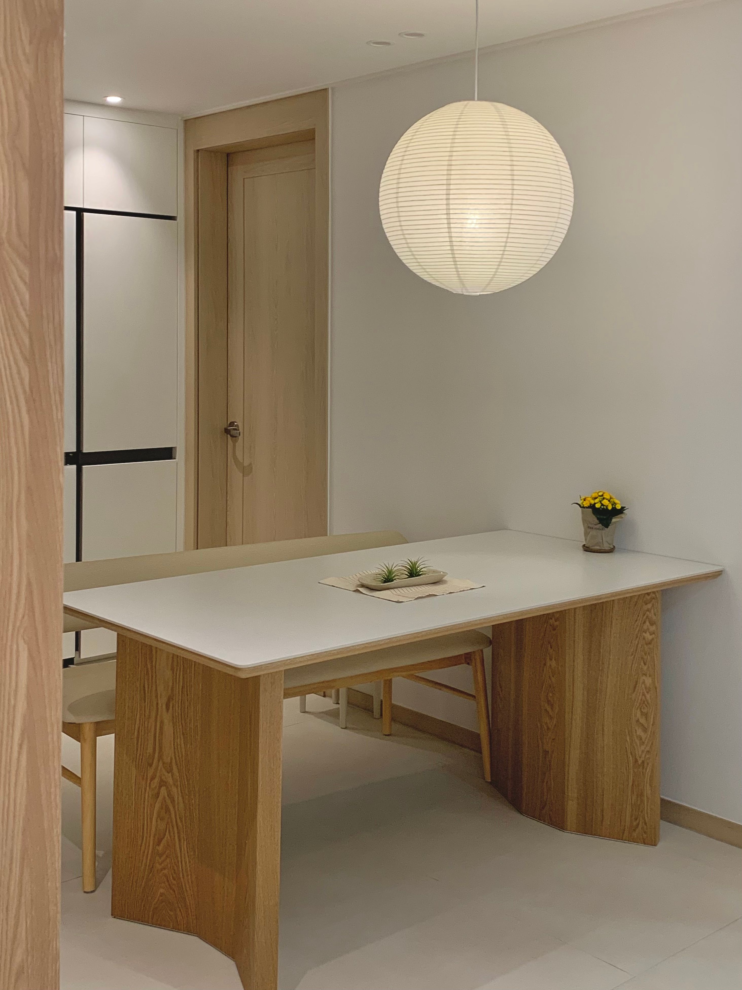 Curved Wooden Legged Dining Table user photo